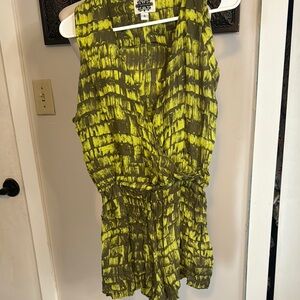 H Fredriksson yellow and grey Sleeveless Romper
